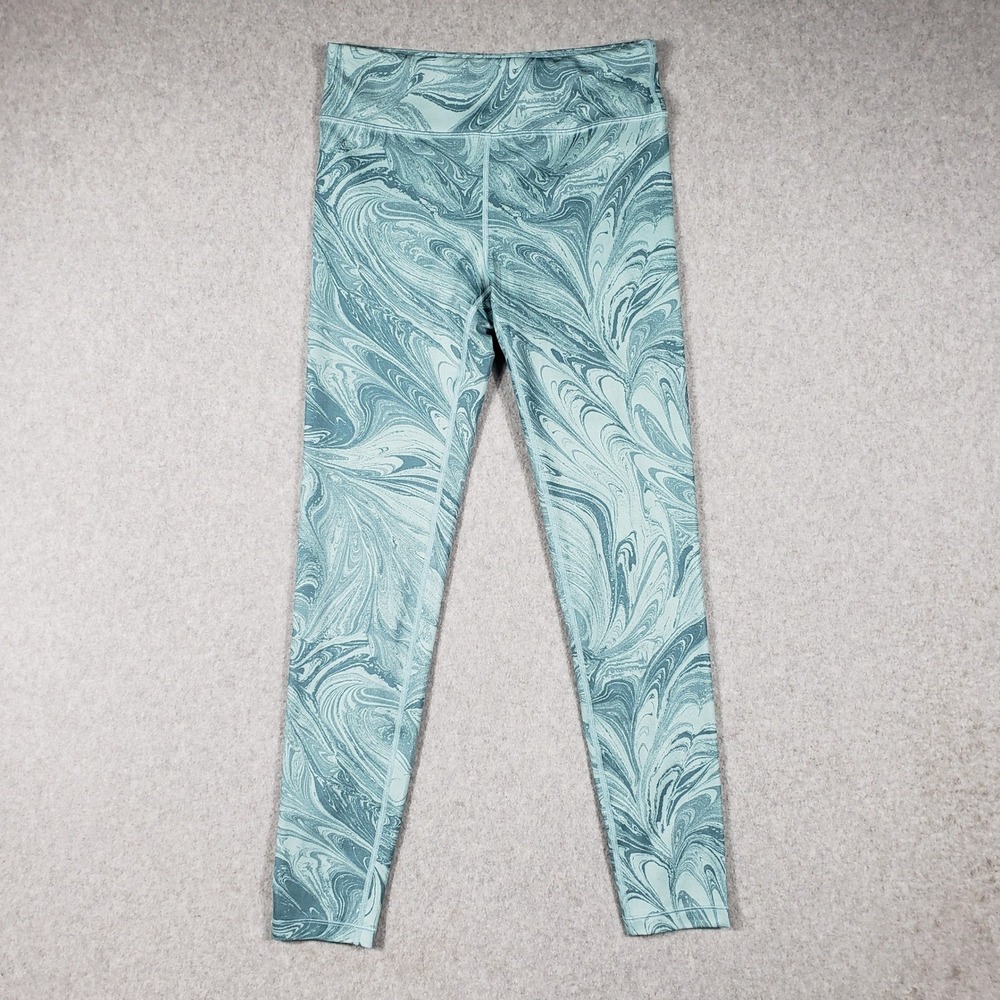 Athleta Girl XXL 16 Leggings Blue Marble Velvet High Rise Stash Your Treasures